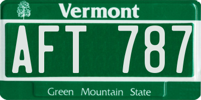 VT license plate AFT787