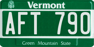 VT license plate AFT790