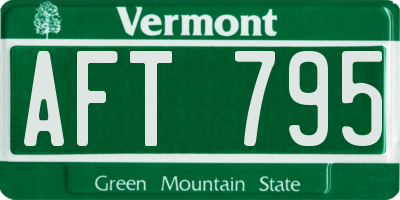 VT license plate AFT795