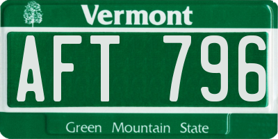VT license plate AFT796