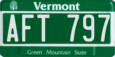 VT license plate AFT797