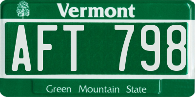 VT license plate AFT798