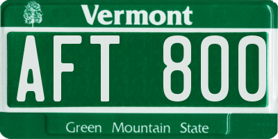 VT license plate AFT800