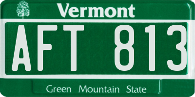 VT license plate AFT813