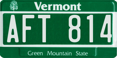 VT license plate AFT814
