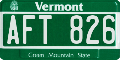 VT license plate AFT826