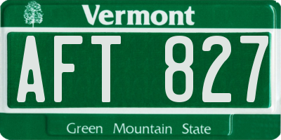 VT license plate AFT827