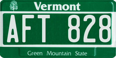 VT license plate AFT828