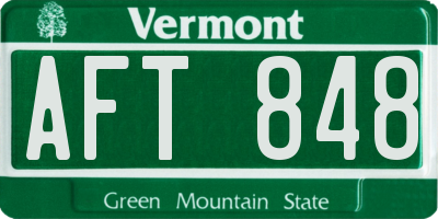 VT license plate AFT848