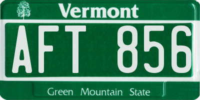 VT license plate AFT856