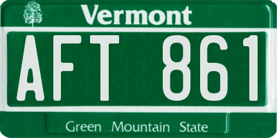 VT license plate AFT861