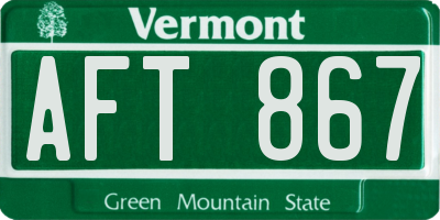 VT license plate AFT867