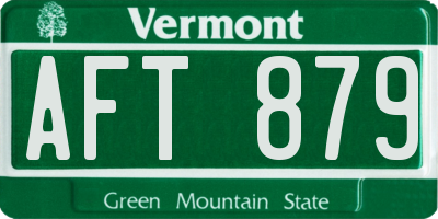 VT license plate AFT879