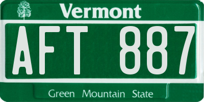 VT license plate AFT887