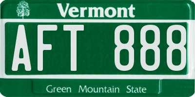 VT license plate AFT888