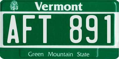 VT license plate AFT891