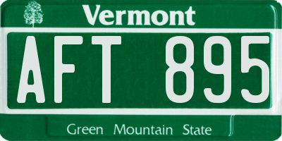 VT license plate AFT895