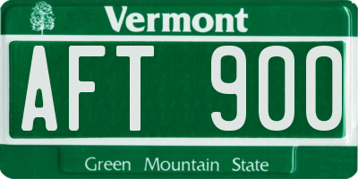 VT license plate AFT900