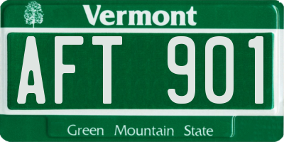 VT license plate AFT901
