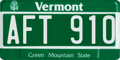 VT license plate AFT910