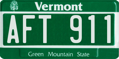 VT license plate AFT911