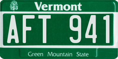 VT license plate AFT941