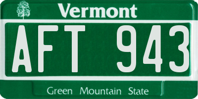 VT license plate AFT943
