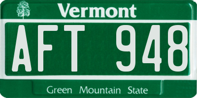 VT license plate AFT948