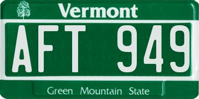VT license plate AFT949