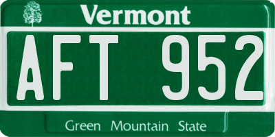 VT license plate AFT952