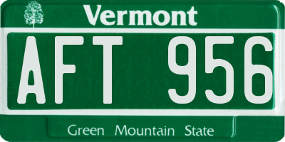 VT license plate AFT956