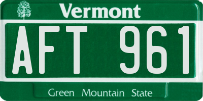 VT license plate AFT961