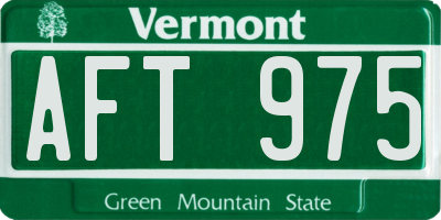 VT license plate AFT975
