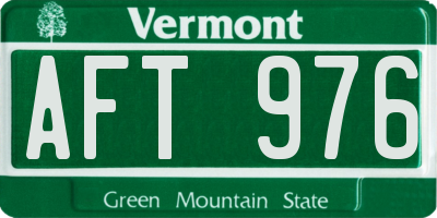 VT license plate AFT976