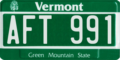 VT license plate AFT991