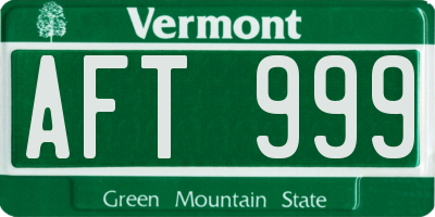 VT license plate AFT999