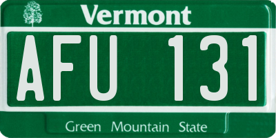 VT license plate AFU131
