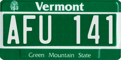 VT license plate AFU141