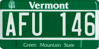VT license plate AFU146