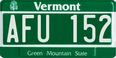 VT license plate AFU152