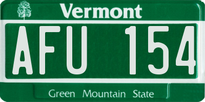 VT license plate AFU154