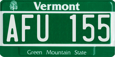 VT license plate AFU155