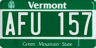 VT license plate AFU157