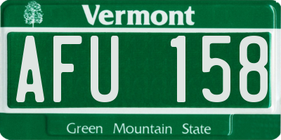 VT license plate AFU158