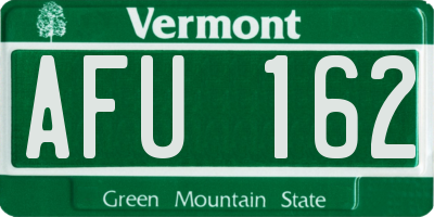 VT license plate AFU162