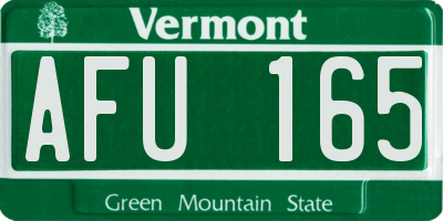 VT license plate AFU165