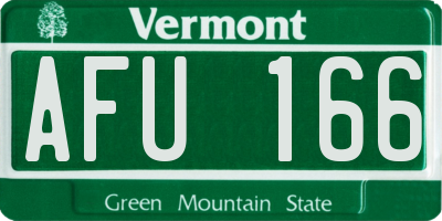 VT license plate AFU166