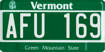 VT license plate AFU169