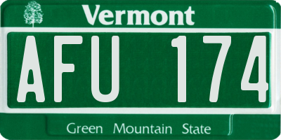 VT license plate AFU174