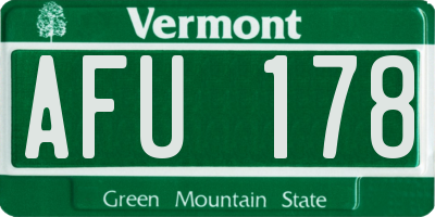 VT license plate AFU178